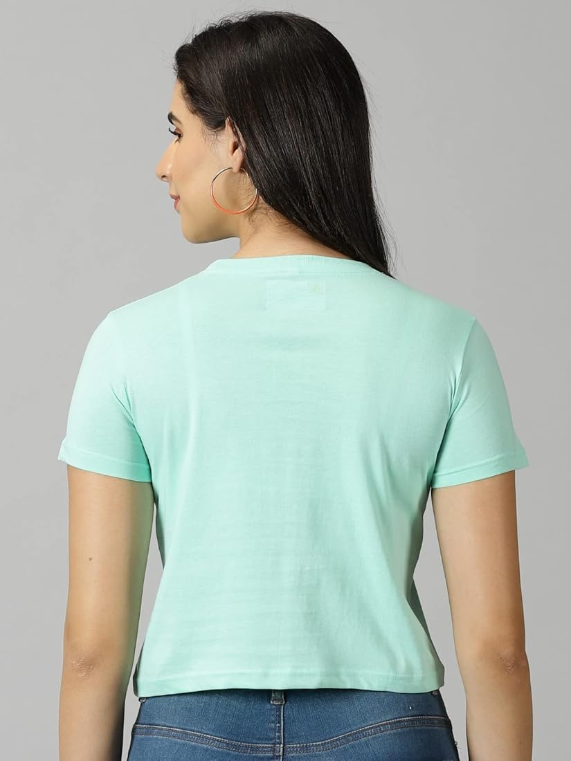 Chibi Wave Mint crop top