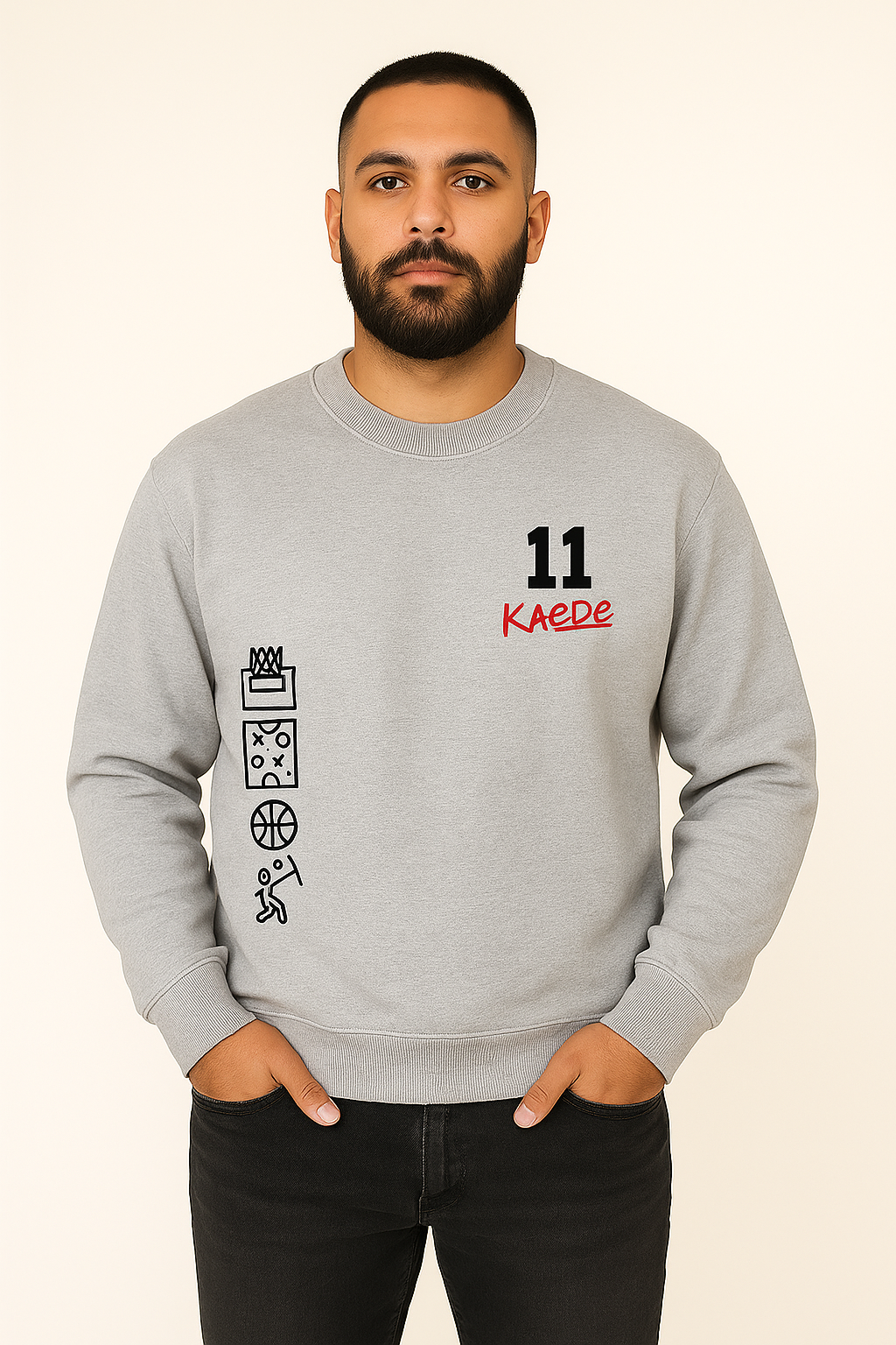 Slam Dunk Kaede Rukawa - Grey Sweatshirt