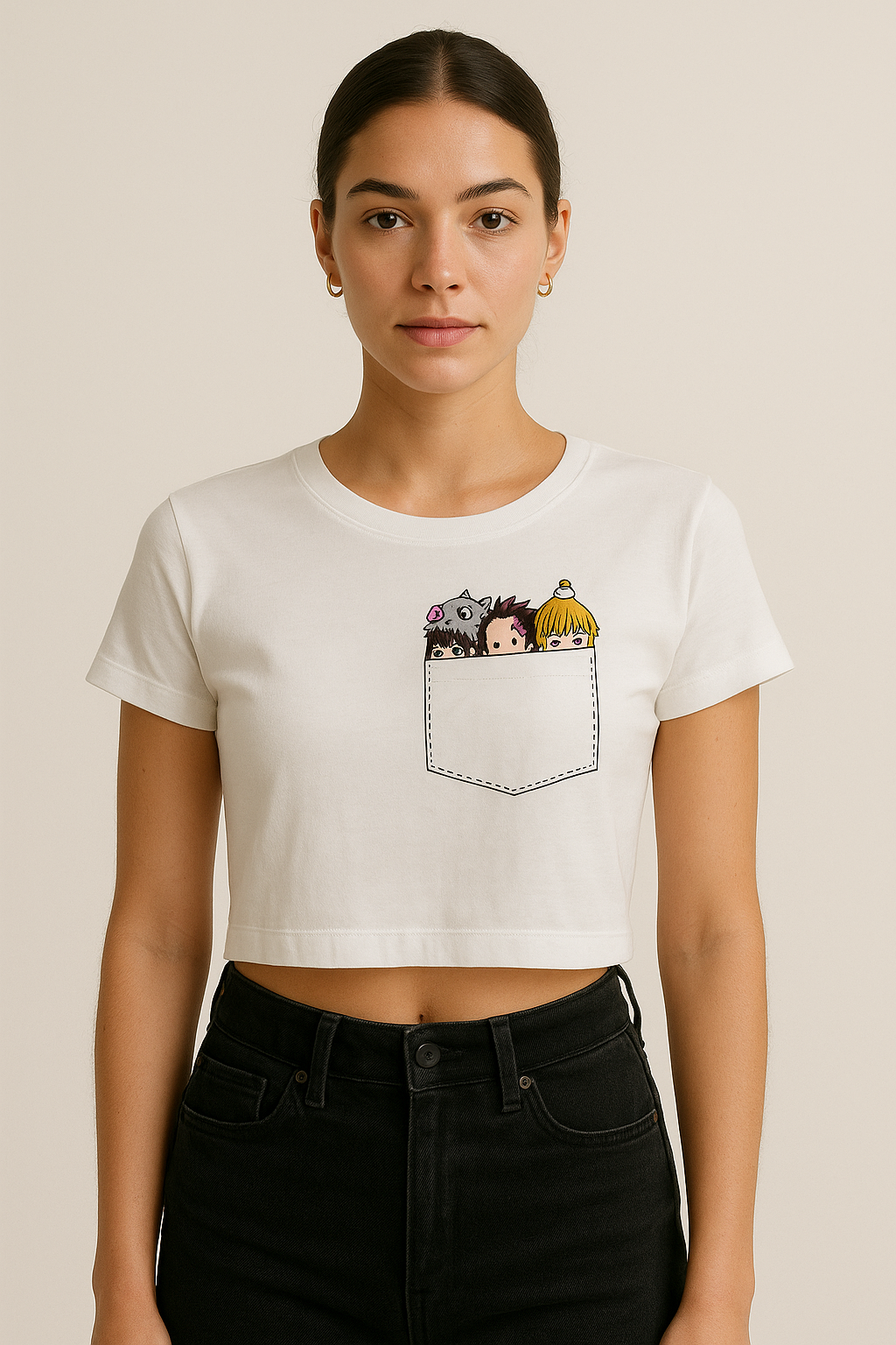 Peeky Slayers women crop-top