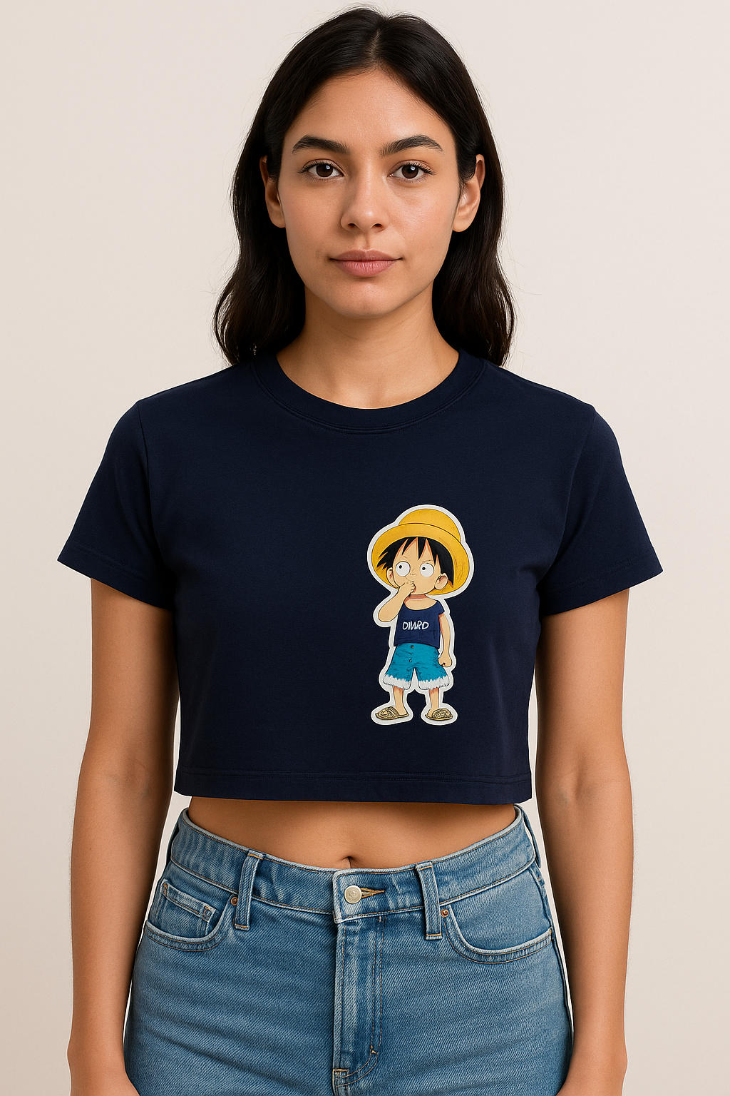 Crazy Luffy women's crop top