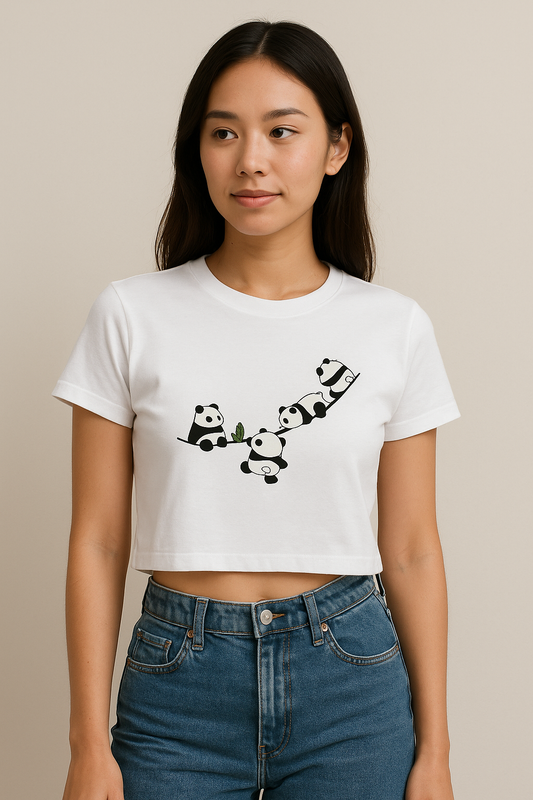 Relaxed Panda's crop top