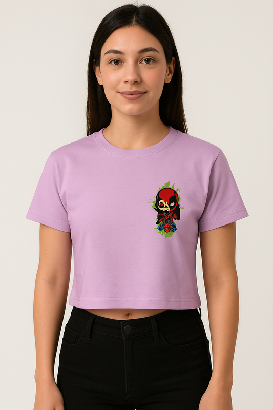 Deadpool Sugar skull crop top