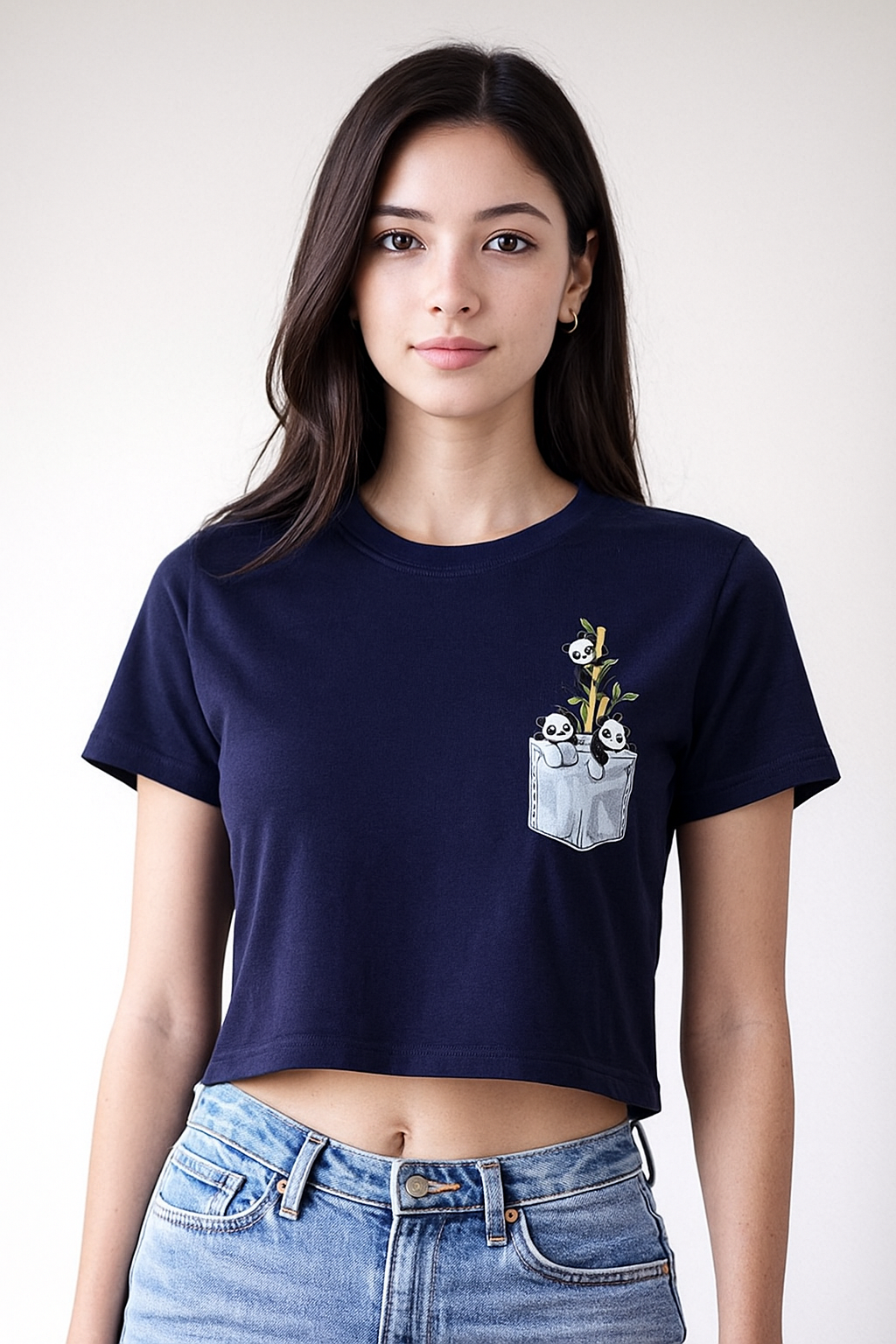 Sneaky Pocket Panda's crop top