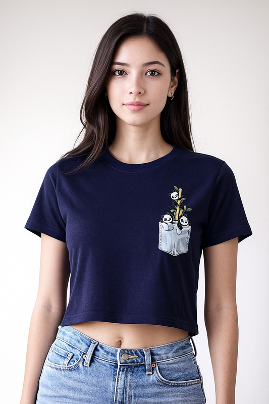 Sneaky Pocket Panda's crop top