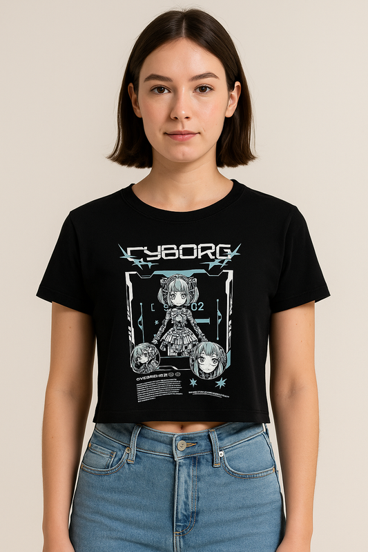 The Glitchcore Cyborg crop top