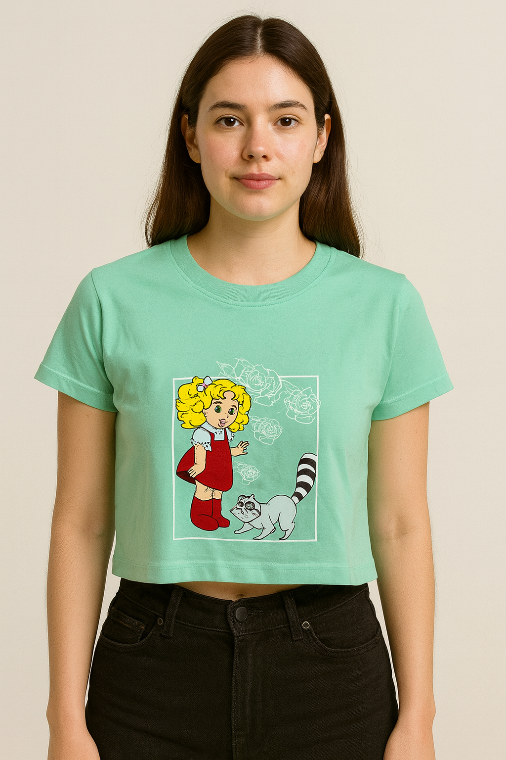 The Sweet Flower Garden crop top