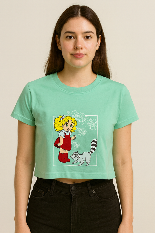 The Sweet Flower Garden crop top