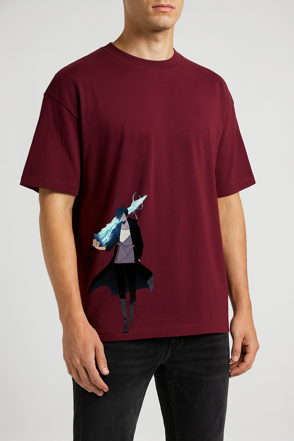 Solo Leveling - Shadow Blade Graphic Oversize Tee