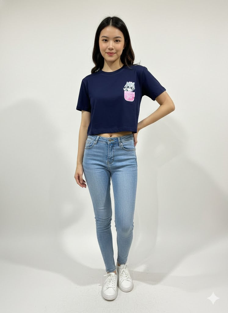 Pocket cat crop top