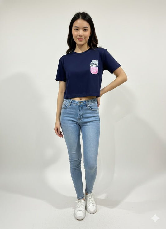 Pocket cat crop top